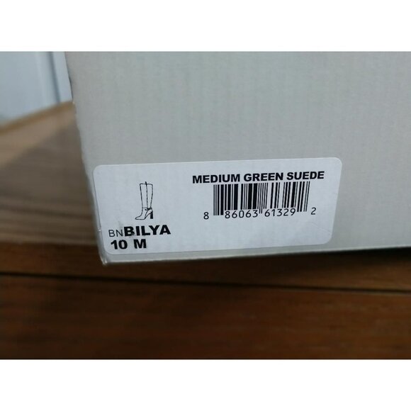 Bandolino Bilya Womens Medium Green Suede Knee-High Boots Size 10M With Buckle D - Picture 3 of 11